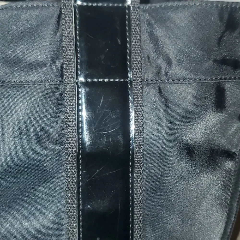 Tory Burch Black Nylon and Leather Ella Tote EUC